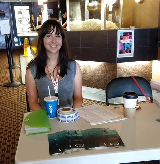 Helping promote IAMSF, Toronto Beaches Film Festival, ticket desk