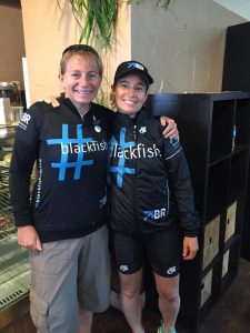 Dr Ingrid Visser & Samantha Berg kitted out in Blackfish Racing gear.